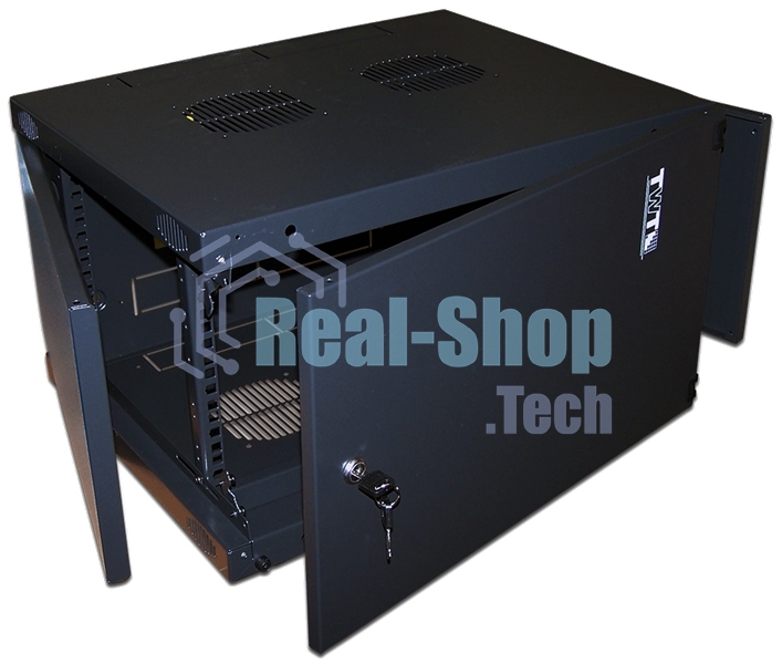 Шкаф настенный Lanmaster TWT-CBWNM-12U-6X6-BK 12U 600x600мм пер.дв.металл несъемные бок.пан. черный