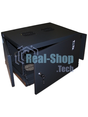 Шкаф настенный Lanmaster TWT-CBWNM-12U-6X6-BK 12U 600x600мм пер.дв.металл несъемные бок.пан. черный