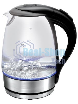 Чайник электрический Kelli KL-1462 стекло(Объем 1.7л. 1850-2200Вт. Термостойкое боросиликатное стекло, внутр. подсветка. Автомат. отключение Шкала уровня воды. Защита чайника от включения без воды. Поворот корпуса на 360°. Закрытый нагреват. элемент.)