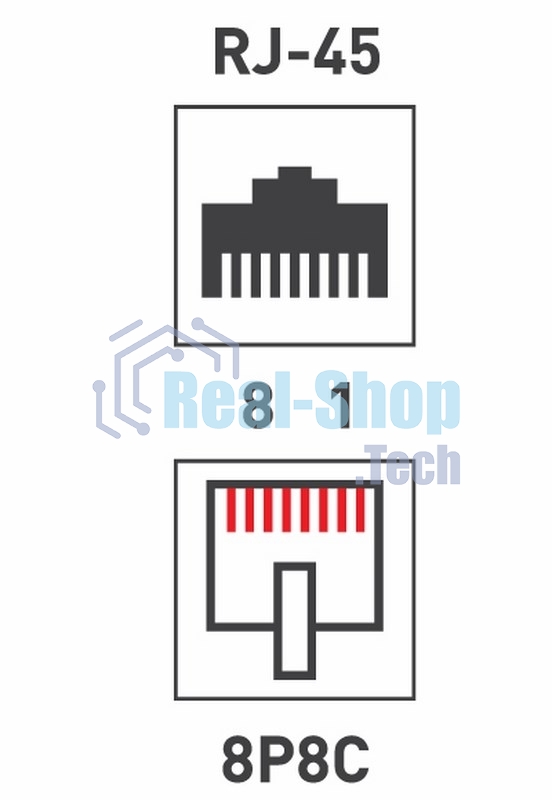 Разъем Rexant RJ-45(8P8C) под витую пару, UTP, категория 6, с вставкой