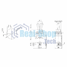 Тумблер Rexant 250V 15А (3c) ON-ON однополюсный