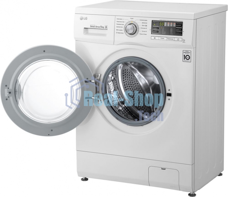 Стиральная машина LG F10B8LD7 белая, загрузка фронтальная 5кг, 1000 об/мин., класс: A
