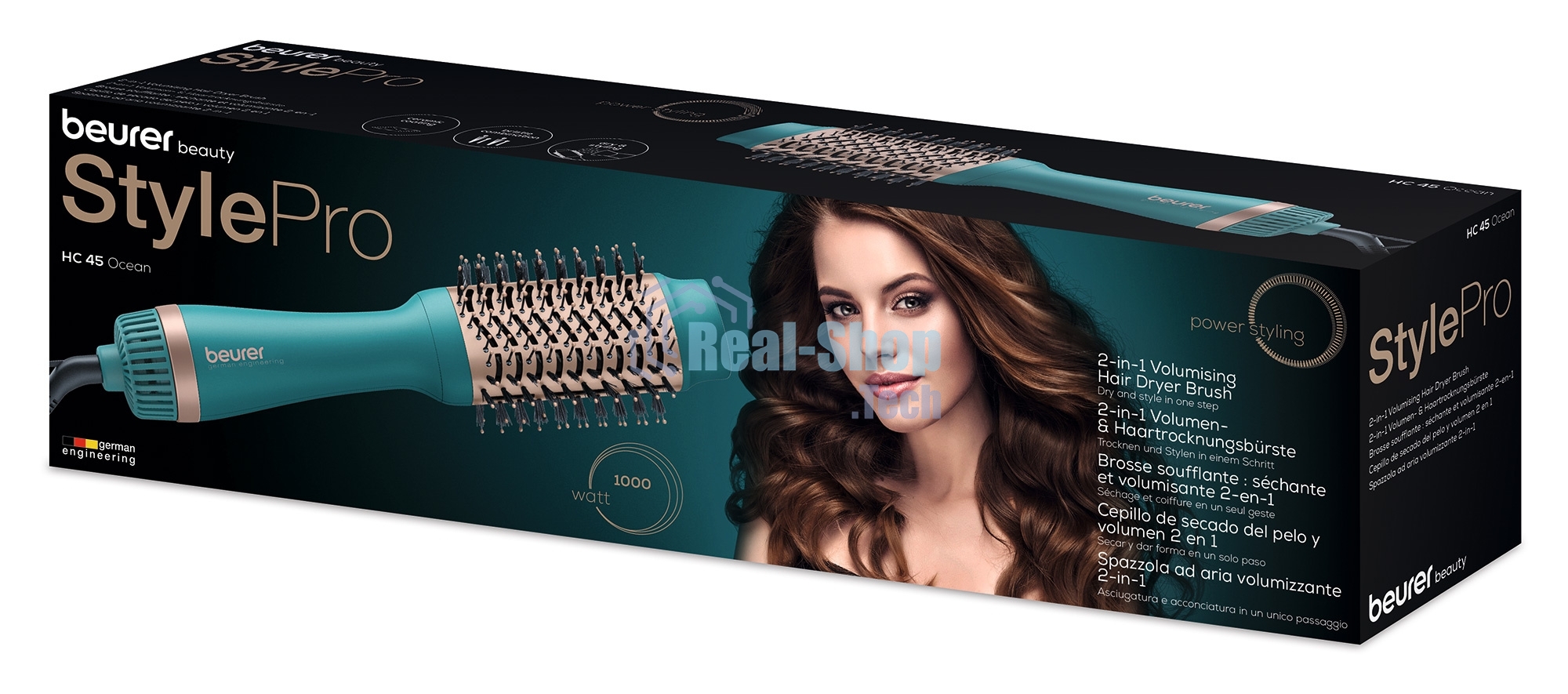 Фен-щетка Beurer HC45 Ocean 1000Вт бирюзовый