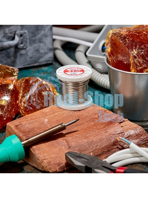 Припой Rexant ПОМ-3, 100г, Ø2мм, (олово 97%, медь 3%), бессвинцовый, ГОСТ 21931-76, катушка