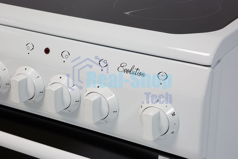 Плита электрическая De Luxe 506004.04ЭС белый, конфорок 4 шт, духовка 60 л, 50 см x 87 см x 60 см