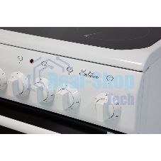 Плита электрическая De Luxe 506004.04ЭС белый, конфорок 4 шт, духовка 60 л, 50 см x 87 см x 60 см