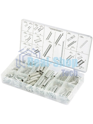 Набор пружин Сибртех 5,5x17, 5,5x35, 6,5x10, 7x12,5, 7x19, 9x35, 9,5x16, 9,5x19 мм, 200 предметов