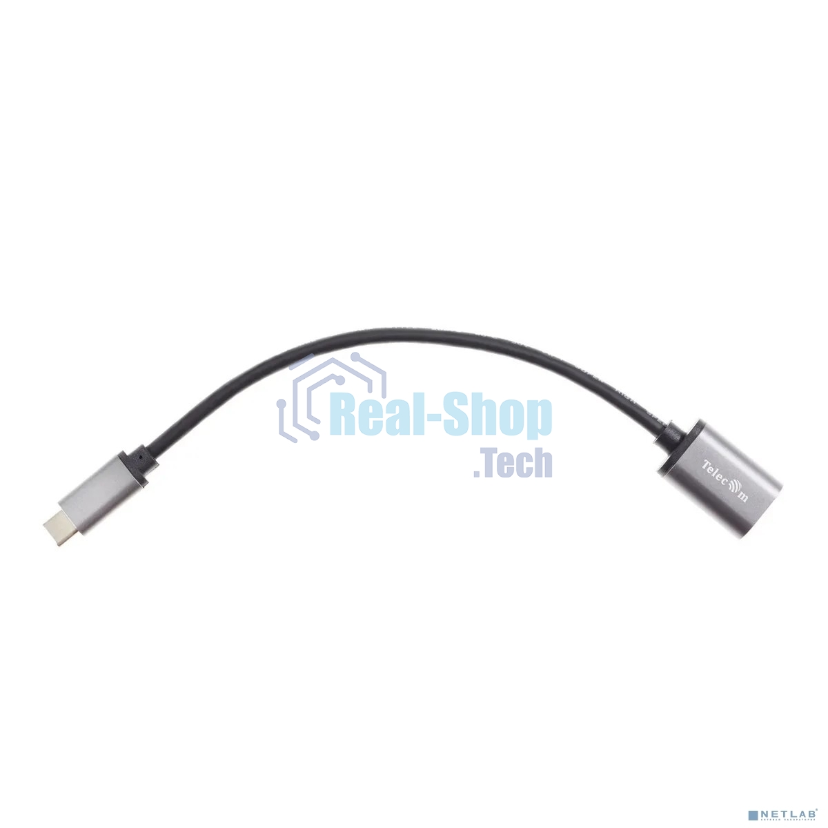 Кабель-адаптер Type-Cm --> USB 3.0 Af, OTG, 1,5A, 5,0Gbps, Alum grey 0,2m Telecom (TC409M)
