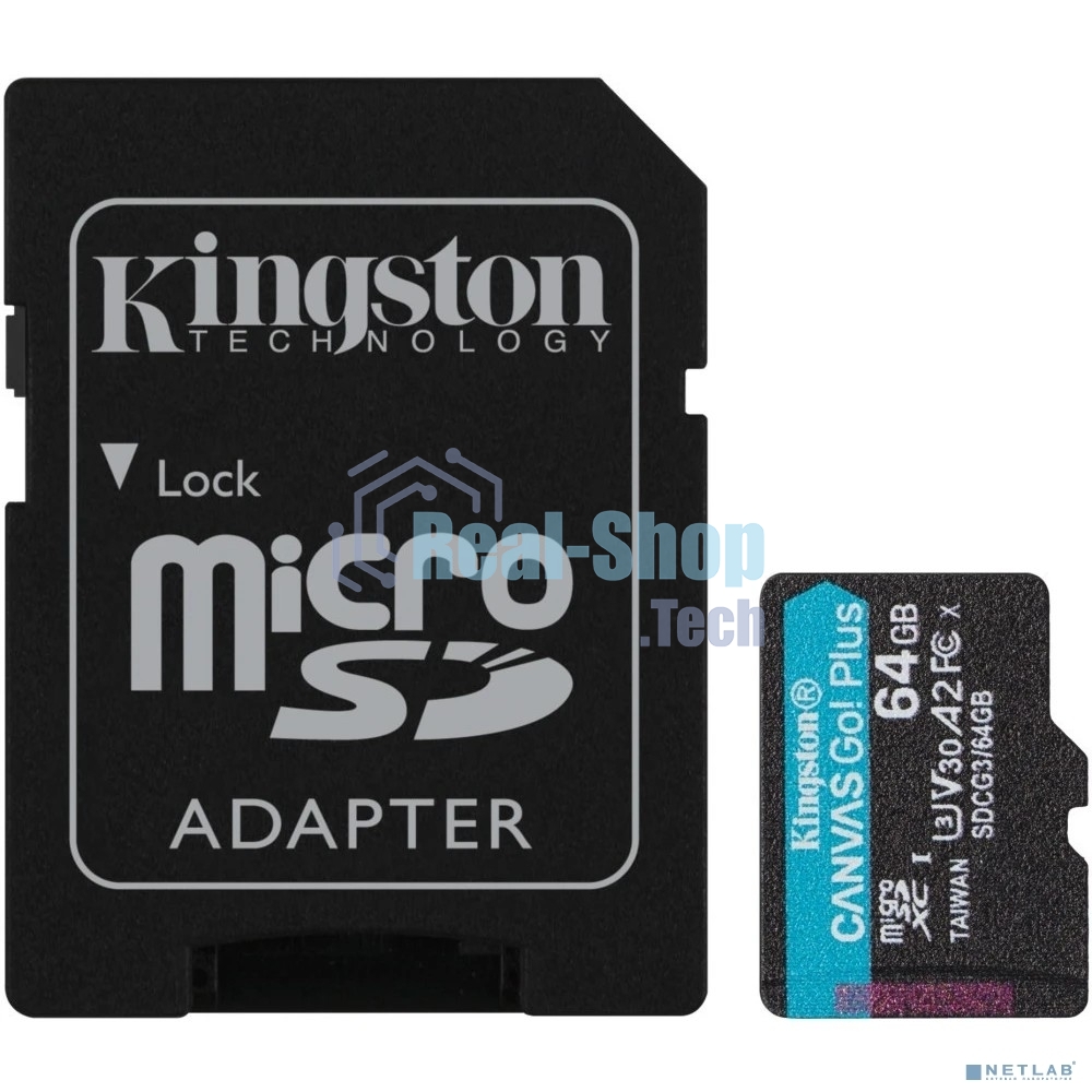 Флеш карта Kingston Canvas Select Plus microSDXC 64Gb C10 SDCS3/64Gb