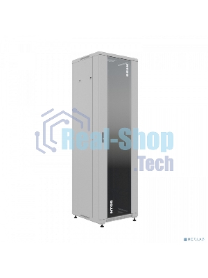 Шкаф серверный NTSS Премиум (NTSS-R42U6060GS) напольный 42U 600x600 мм пер. дв. стекл. металл 900 кг серый IP20 сталь