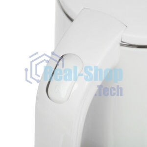 Электрочайник Centek CT-0006 белый, 0.6 л, 1100 Вт, скрытый нагревательный элемент