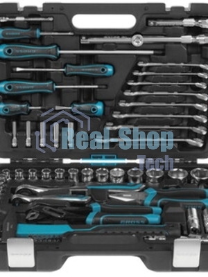 Набор инструментов Gross 76 предметов, 120 зубьев, CrV1/4, 1/2