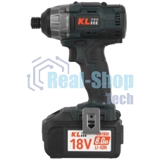 Профессиональный винтоверт ударный бесщеточный аккумуляторный KLPRO KLDV18B-20 (18 В/2,0 А·ч)