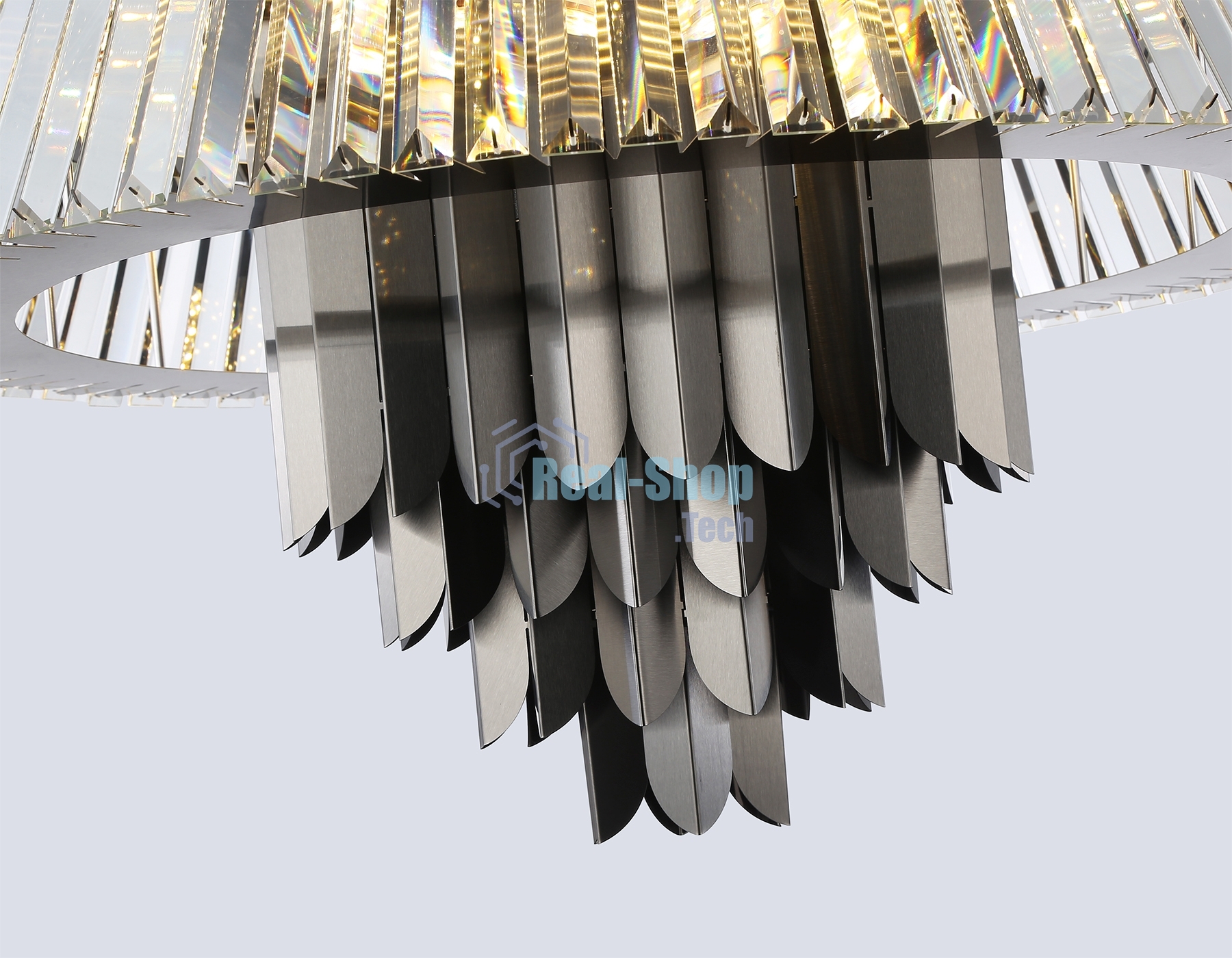 Люстра Ambrella light LH41026/18 BK/CL черный/прозрачный E14*18 max 40W D700*750