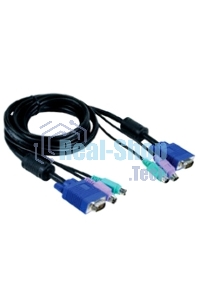 Набор кабелей D-LINK DKVM-CB3 для DKVM - 2хPS/2,1xVGA, 3м