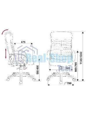 Кресло Бюрократ KB-10LITE/BLACK черный, экокожа