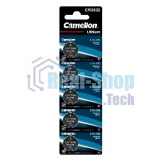 Элемент питания литиевый Camelion CR CR2032 BL-5 (блист.5шт)