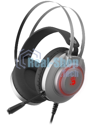 Гарнитура проводная с микрофоном A4Tech Bloody J200S серый 2м мониторные USB оголовье (J200S)