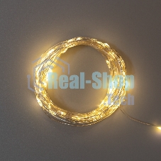 Гирлянда Neon-night Роса 10м, 100 LED, теплый белый, IP44, на батарейках 3хАА, с пультом 8 режимов