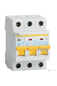 Выключатель автоматический модульный 3п B 16А 4.5кА ВА47-29 ИЭК MVA20-3-016-B