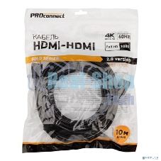Кабель PROconnect HDMI - HDMI 2.0, 10м, Gold