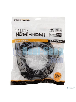 Кабель PROconnect HDMI - HDMI 2.0, 10м, Gold