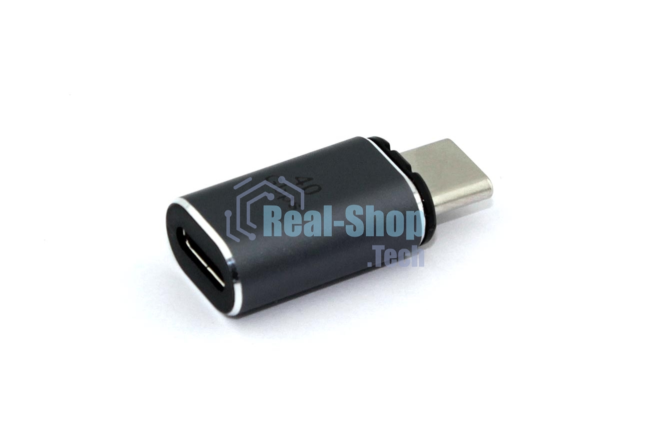 Переходник USB 4 Type-C мама-папа прямой с магнитным разъемом