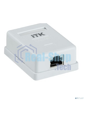Настенная инф. розетка RJ45 кат. 5E FTP 1-порт