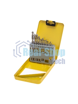 Набор сверл по металлу, 2-8мм (через 0,5мм), HSS, цилиндрический хвостовик, металлический кейс, 13 шт. Kranz