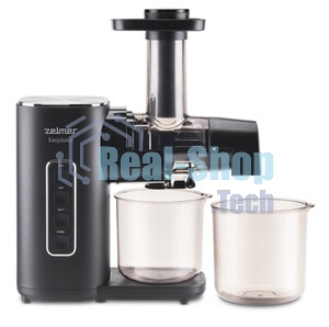 Соковыжималка Zelmer ZJP3900 чёрный/серебристый, шнековая горизонтальная, 150 Вт, 500 мл, электронное, реверс