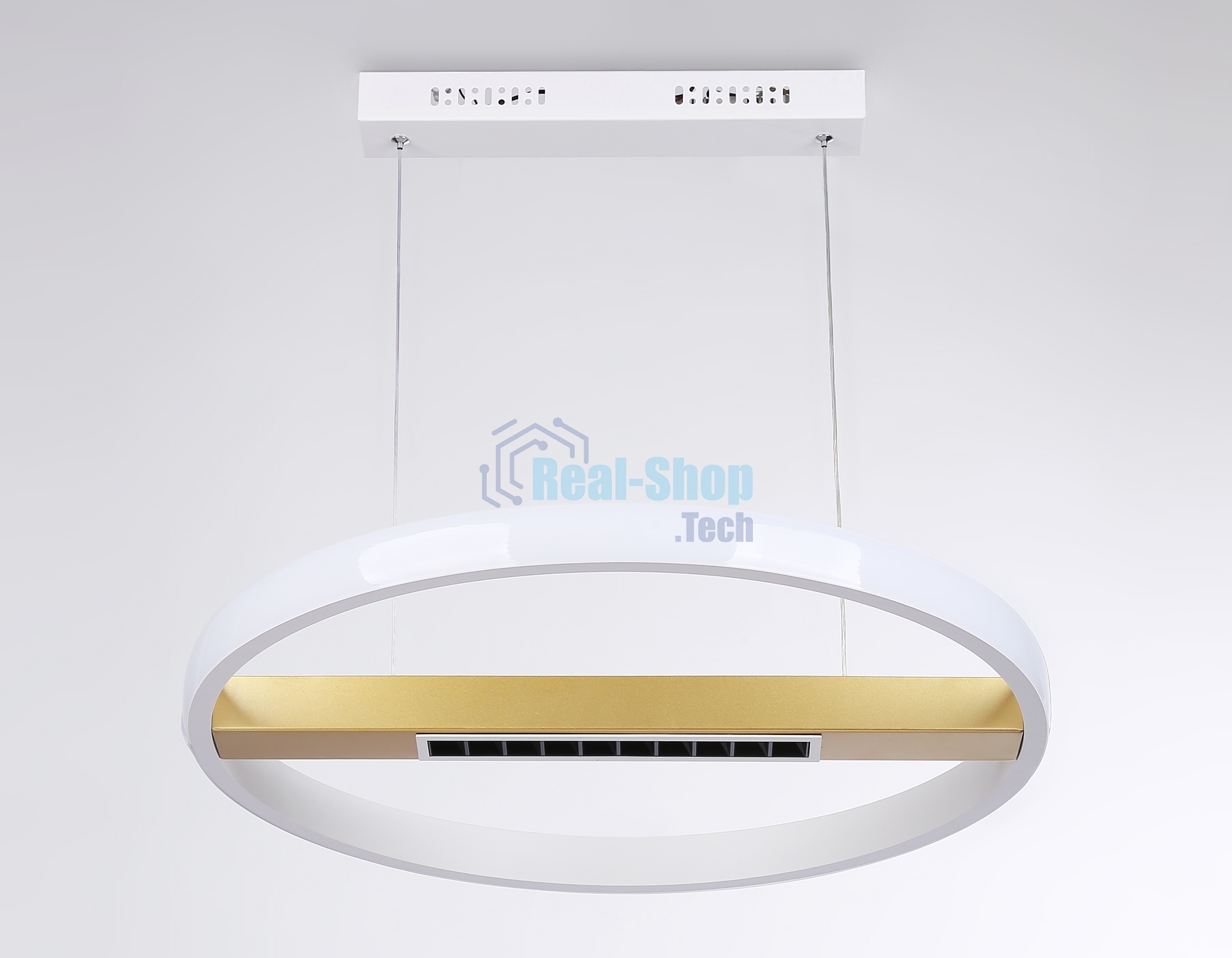 Светильник Ambrella light FL51488 WH/GD белый/золото 62W 3000K-6400K D600*1000 (ПДУ ИК)