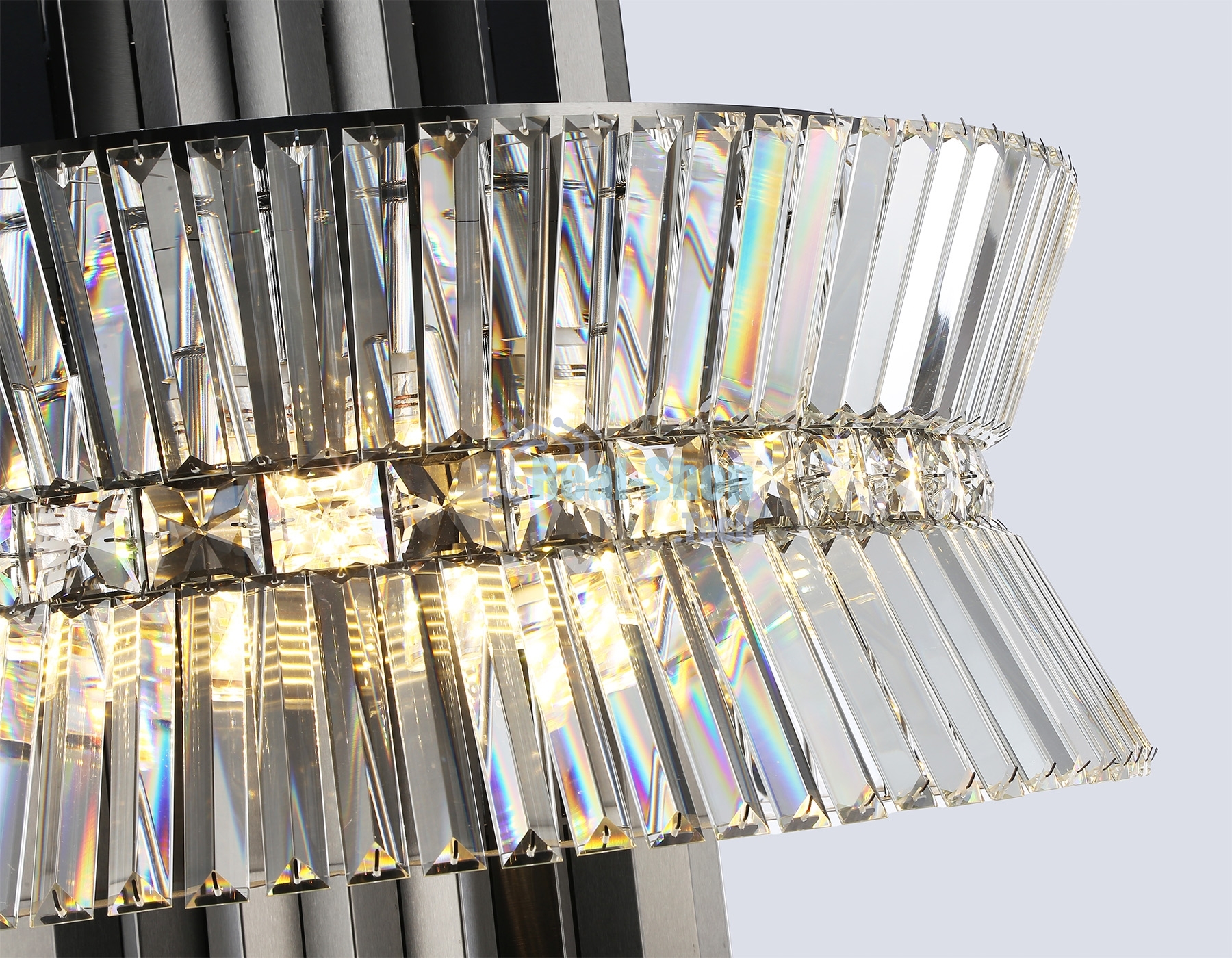 Люстра Ambrella light LH41026/18 BK/CL черный/прозрачный E14*18 max 40W D700*750