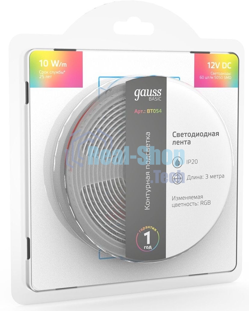 Лента светодиодная Gauss Basic 3м (BT054)