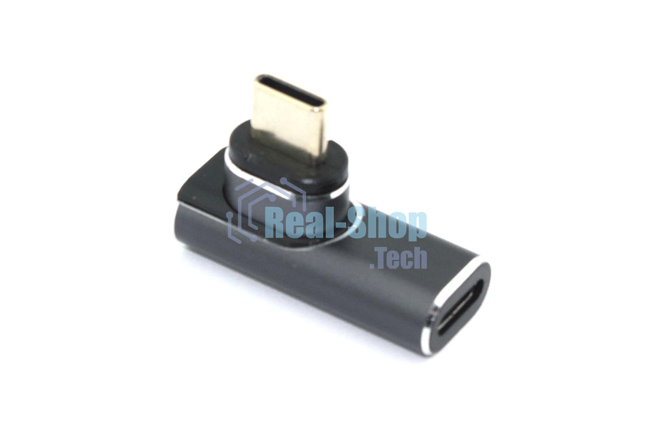 Переходник USB 4 Type-C мама-папа угловой с магнитным разъемом тип 2