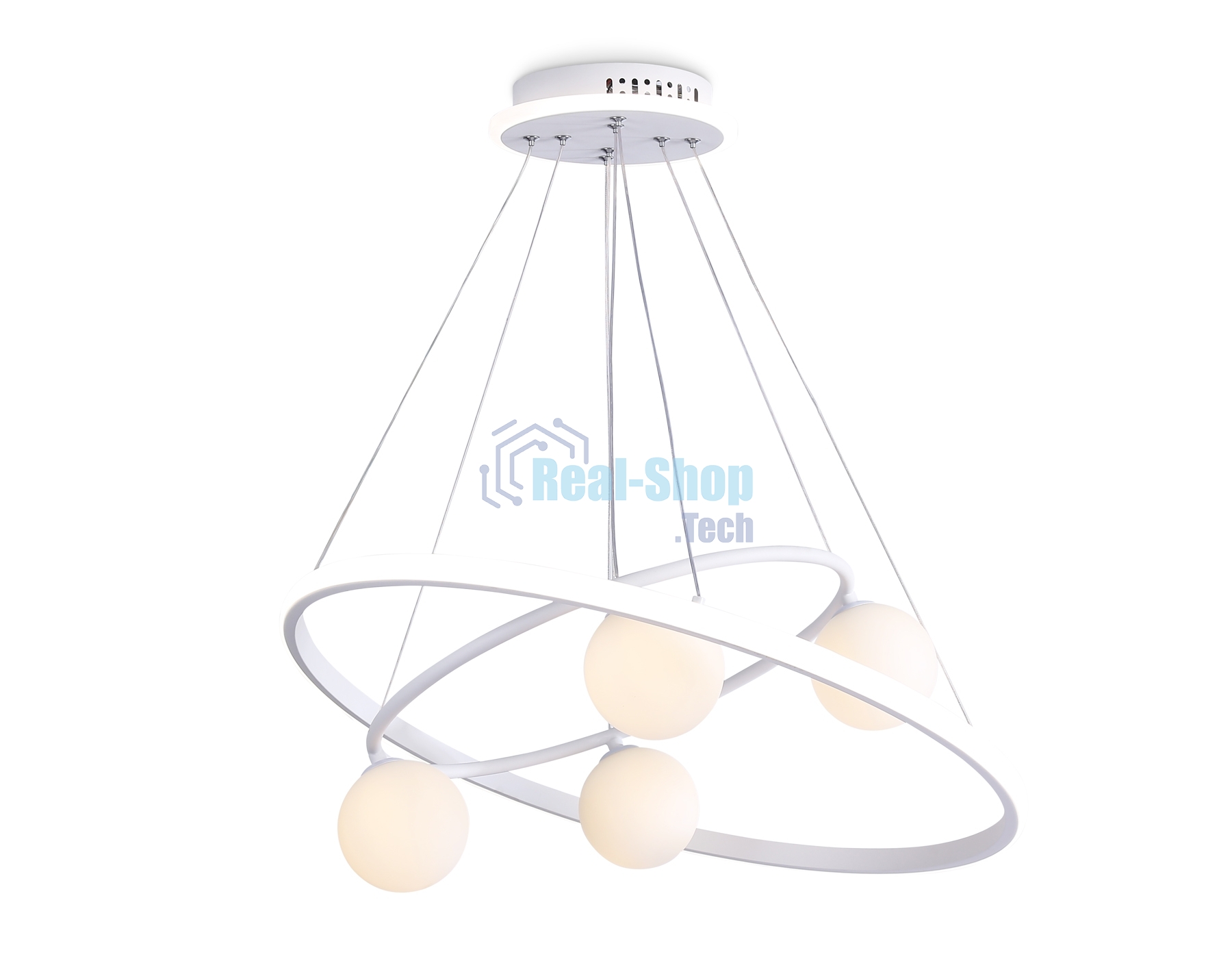 Светильник Ambrella light FL66321/1+4 WH белый 69W 3000K-6400K+G9/4 D600/400*1200 (ПДУ ИК)