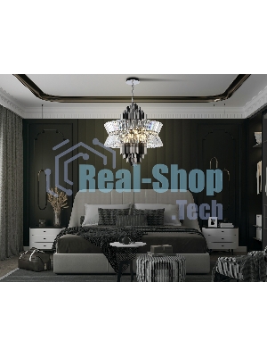Люстра Ambrella light LH41026/18 BK/CL черный/прозрачный E14*18 max 40W D700*750