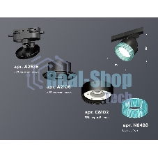Светильник Ambrella light XT8102043 SBK/BL черный песок/голубой GX53 (A2526, A2106, C8102, N8488)