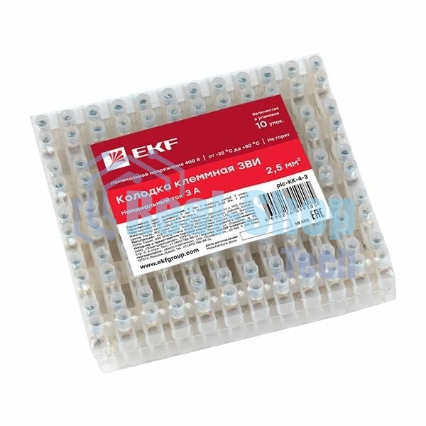 Колодка клеммная 4мм 3А EKF plc-KK-4-3