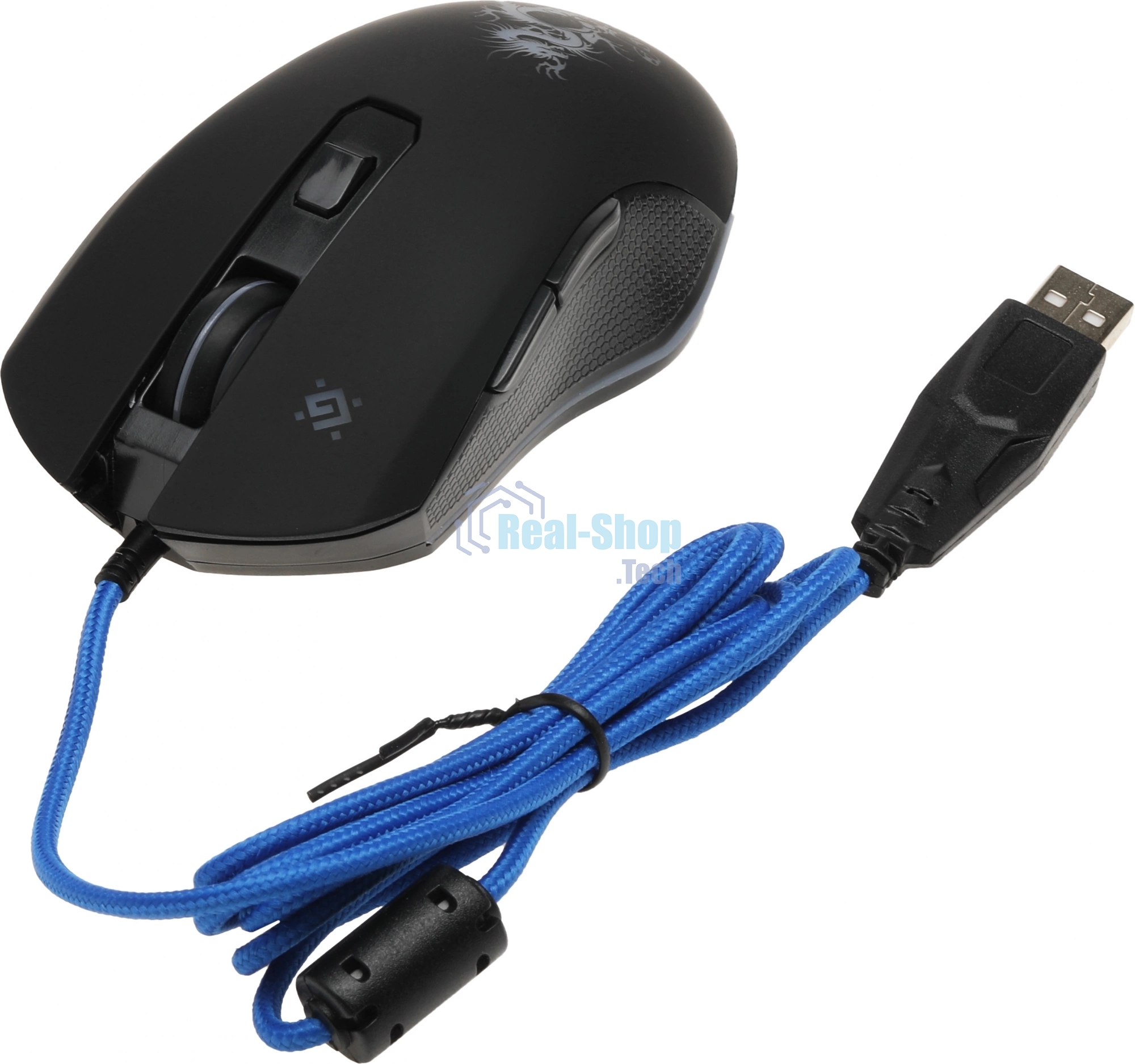Мышь проводная Defender Sky Dragon GM-090L черный, 3200 dpi, USB, кнопки - 6