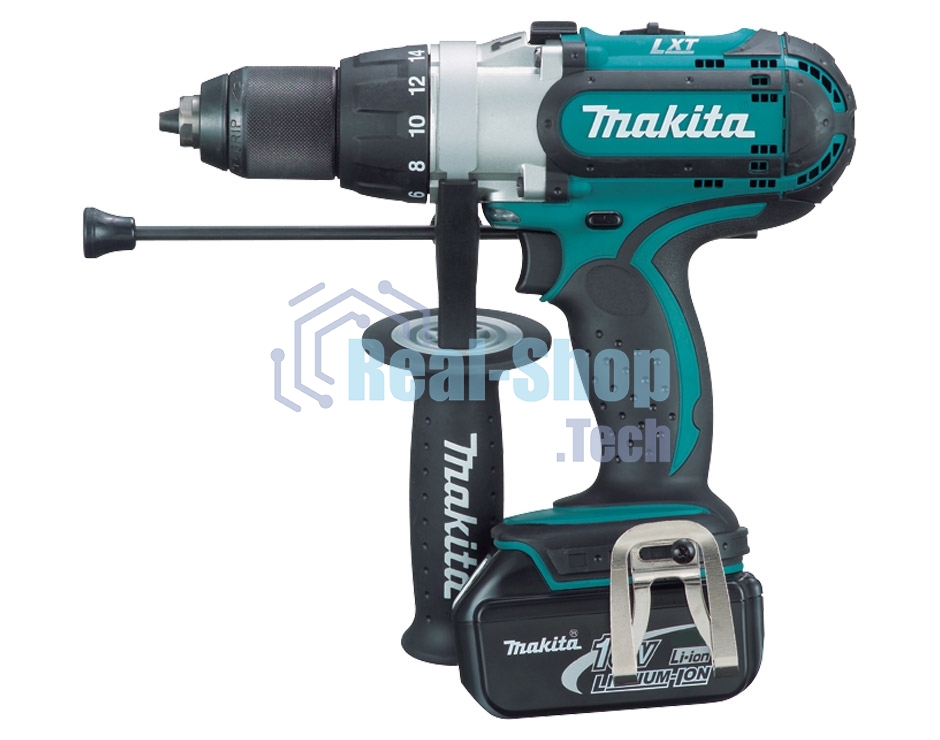 Дрель Makita DHP451RFE Дрель ак(уд), 18В,2х3Ач Li-ion,БЗП-13мм,0-300\0-600\0-1700об\м,80\40Нм,2.2кг,чем,подсветка