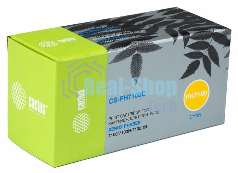 Картридж лазерный Cactus CS-PH7100C (106R02606) голубой (4500 стр.) для Xerox Phaser 7100/7100N/7100DN