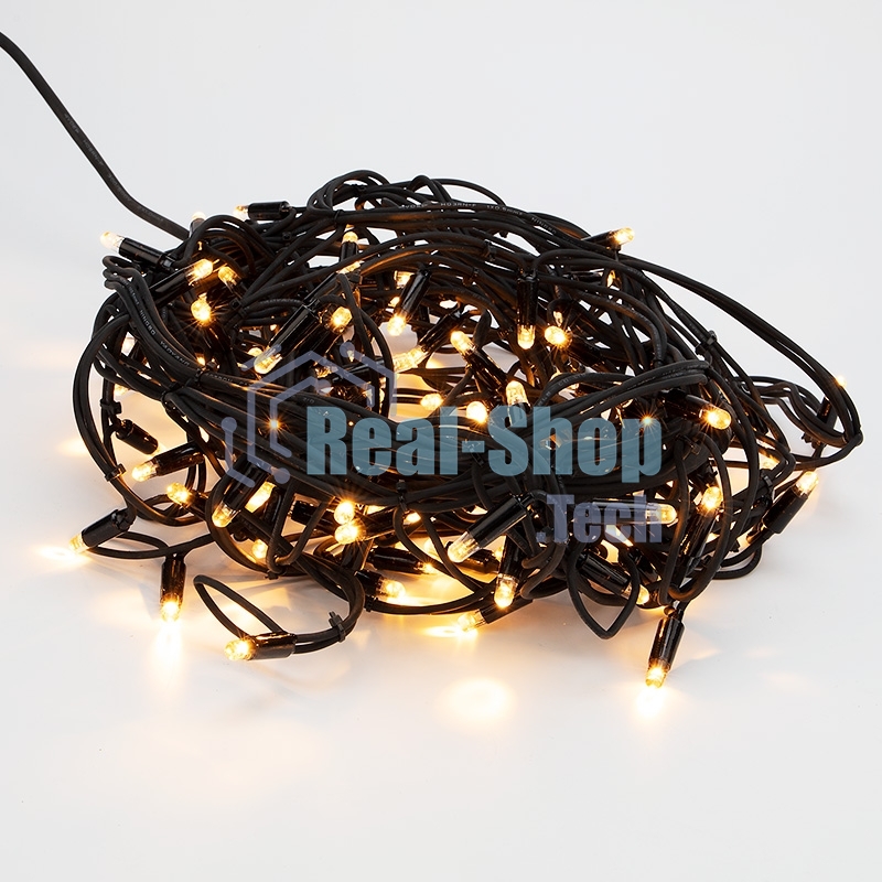 Гирлянда Neon-night Айсикл (Бахрома) светодиодная 3,2х0,9 м, 120 LED, черный провод каучук, теплое белое свечение