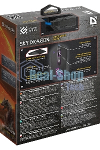 Мышь проводная Defender Sky Dragon GM-090L черный, 3200 dpi, USB, кнопки - 6