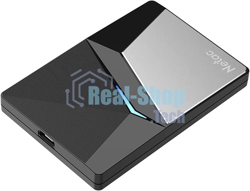 Внешний SSD Netac Z7S, 120 Gb, USB 3.2 Gen 2 Type-C, R/W 550/480, черный