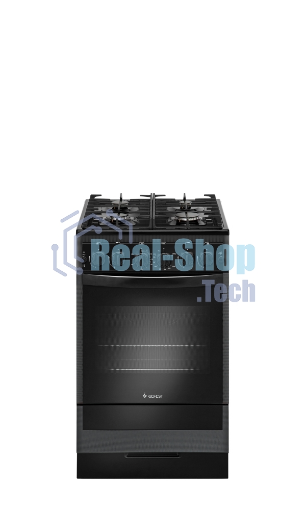 Плита газовая Gefest ПГ 5500-02 0115 черный, конфорок 4 шт, духовка 52 л, 50 см x 85 см x 58.5 см