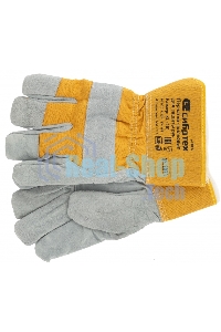 Перчатки Сибртех спилковые комбинированные, усиленные, утолщенные, размер XL
