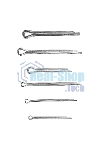 Набор шплинтов Сибртех, S головки х L: 3,2x50, 4x64, 4,8x76, 6,4x50, 6,4x76, 8x64 мм, 144 предметов