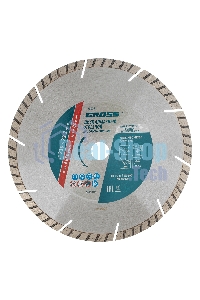 Диск алмазный Gross ф230х22,2 мм, турбо-сегментный, сухое резание