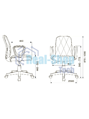 Кресло Бюрократ CH-W327 слоновая кость, экокожа, 120 кг, механизм качания