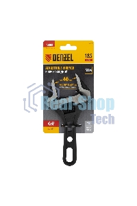 Ключ разводной Denzel 185 мм, CrV, кованый, укороченная рукоятка